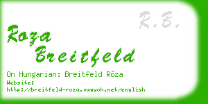 roza breitfeld business card